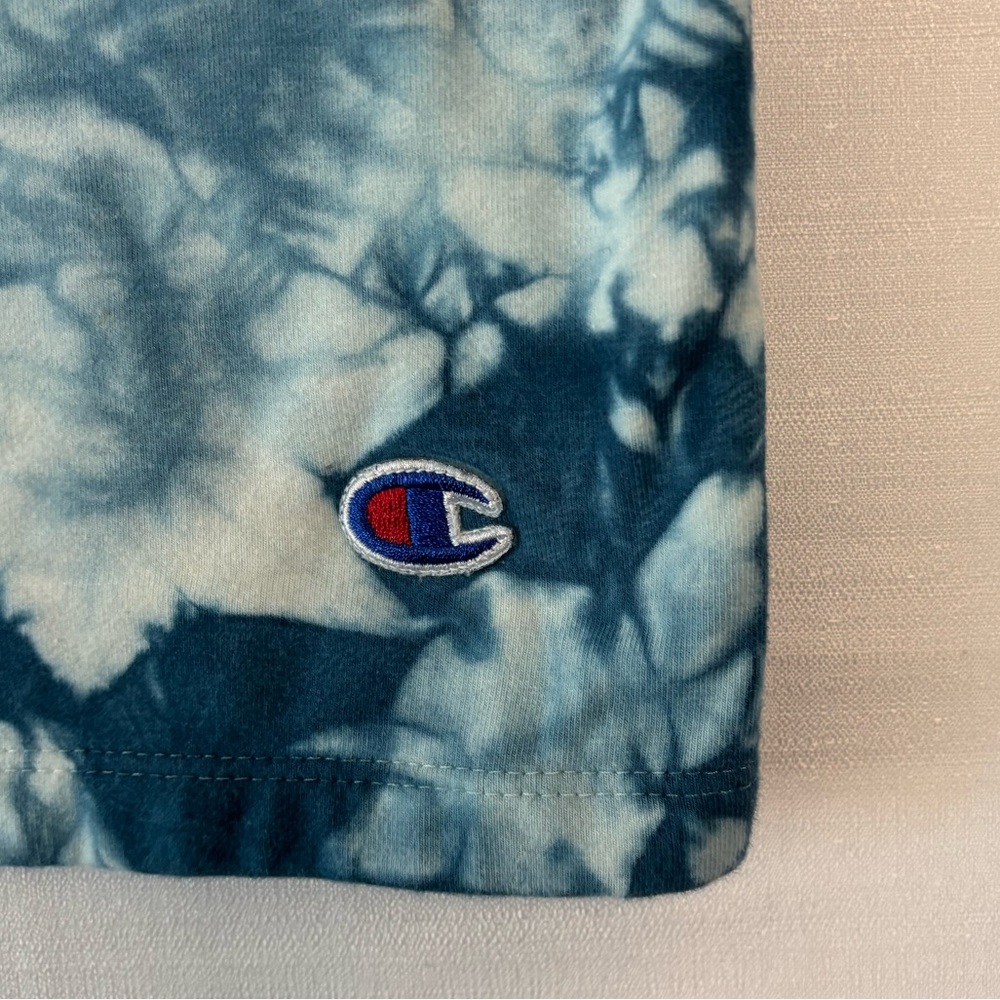 CHAMPION Blue and White Tie-Dye Tank Top Size Medium - Picture 3 of 6